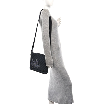Louis Vuitton Damier Graphite Logo District PM Grey 2 of 9