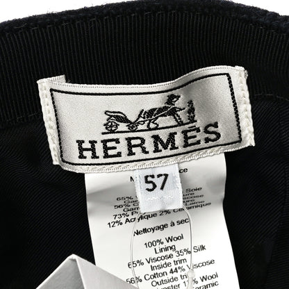 Hermes Wool Davis Varsity Cap 57 Marine 7 of 10