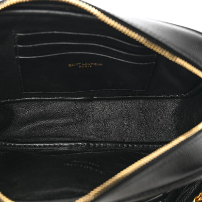 Saint Laurent Grain De Poudre Matelasse Monogram Mini Lou Camera Bag Black 5 of 9