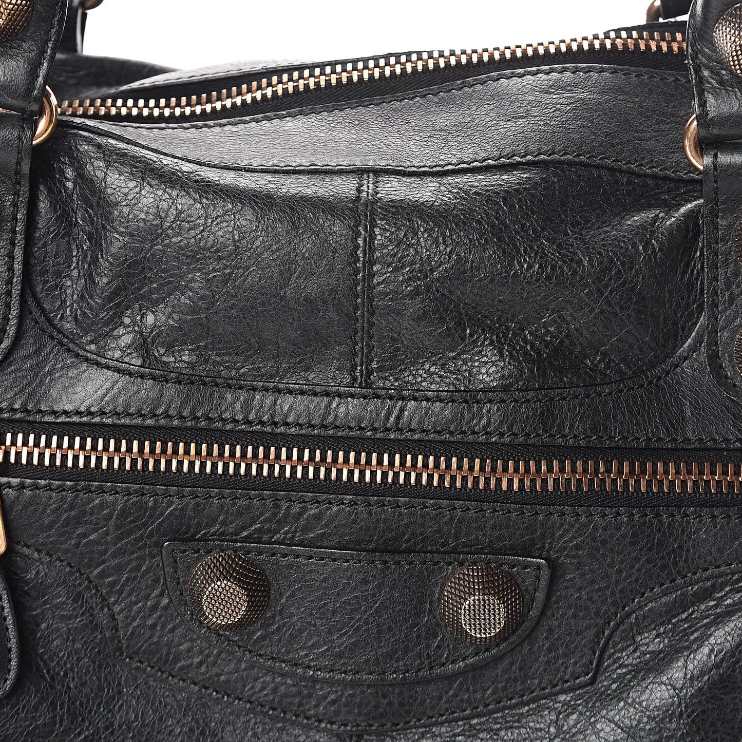 Agneau Giant 21 Rose Gold Hardware Work Black