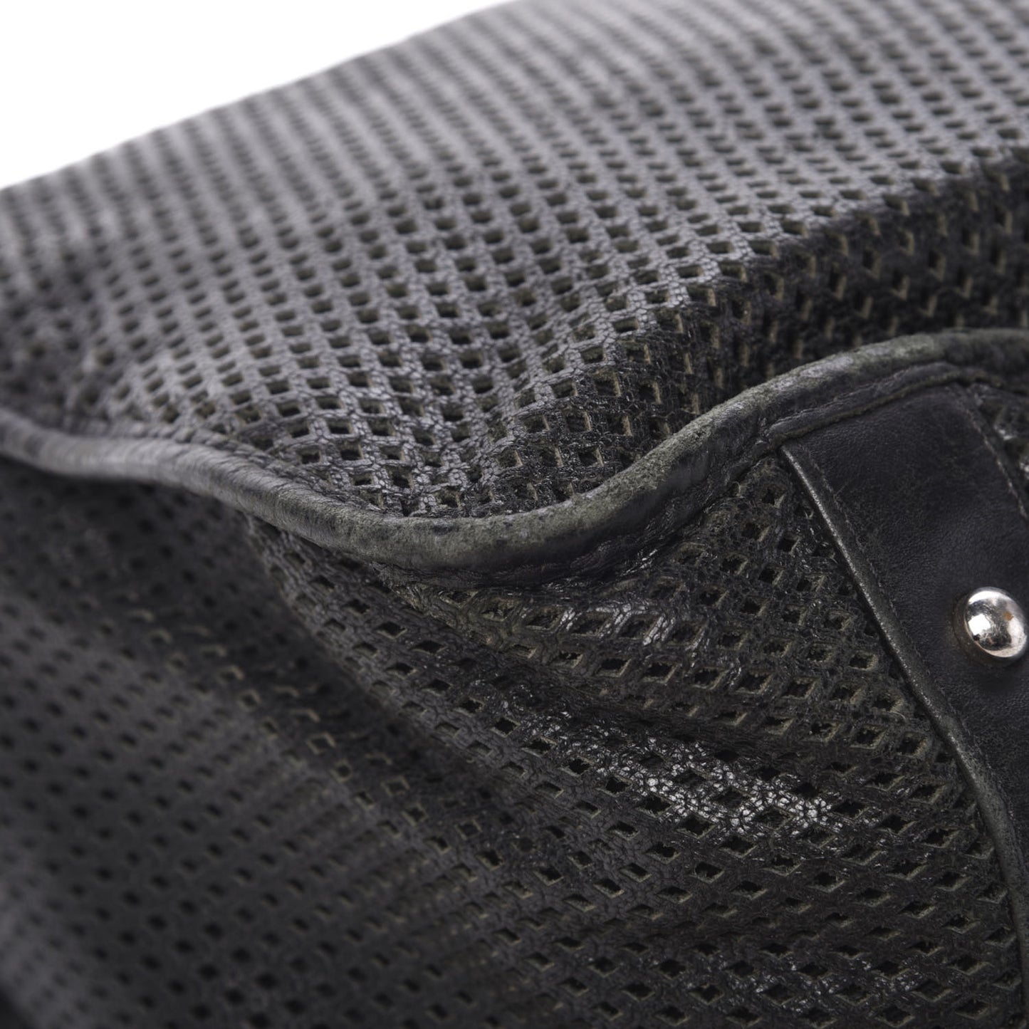 Calfskin Perforated Up In The Air Tote Black