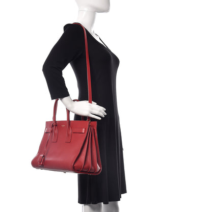 Saint Laurent Calfskin Small Sac De Jour Rouge Orient 2 of 30