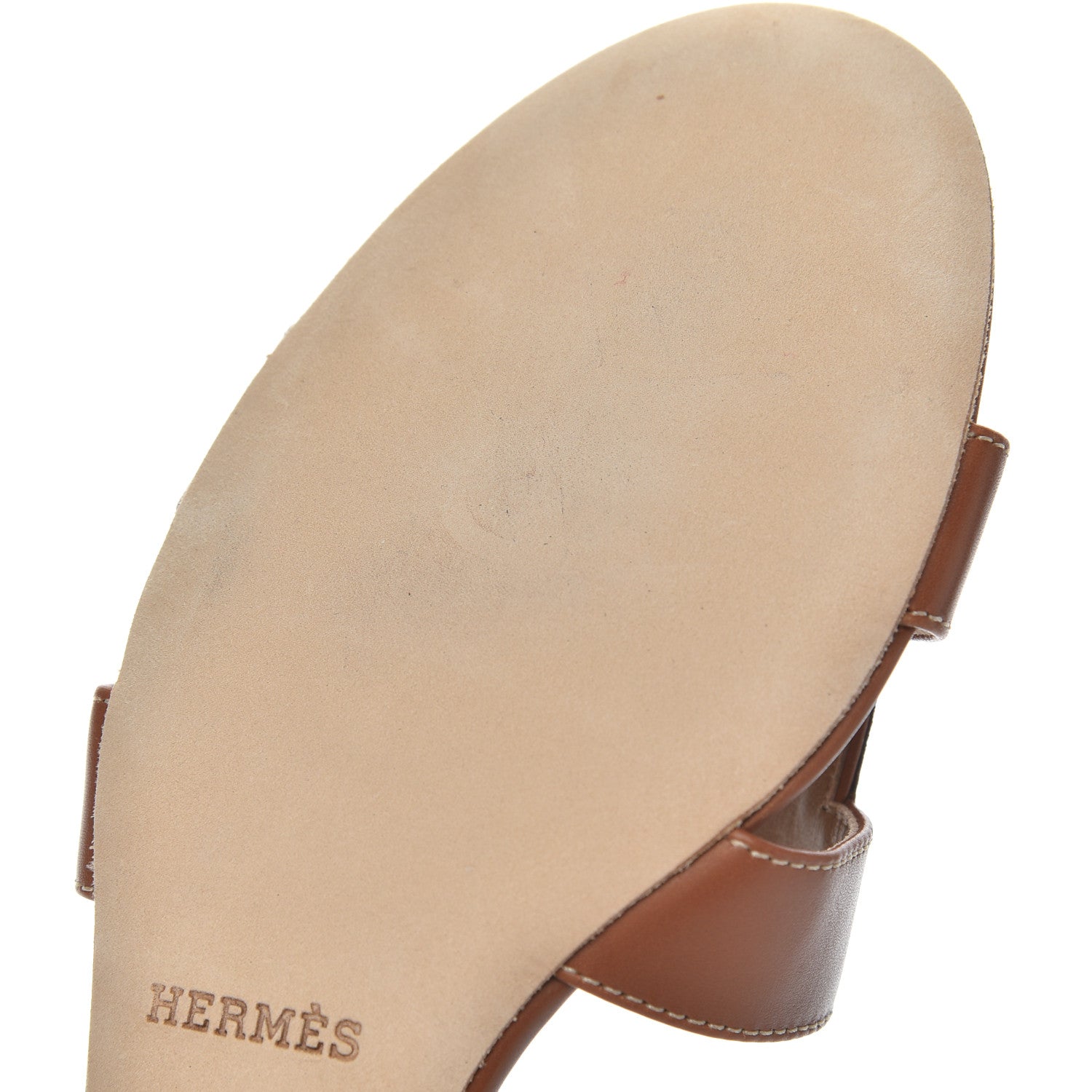 Hermes Calfskin Oasis Sandals 37.5 Gold 9 of 11