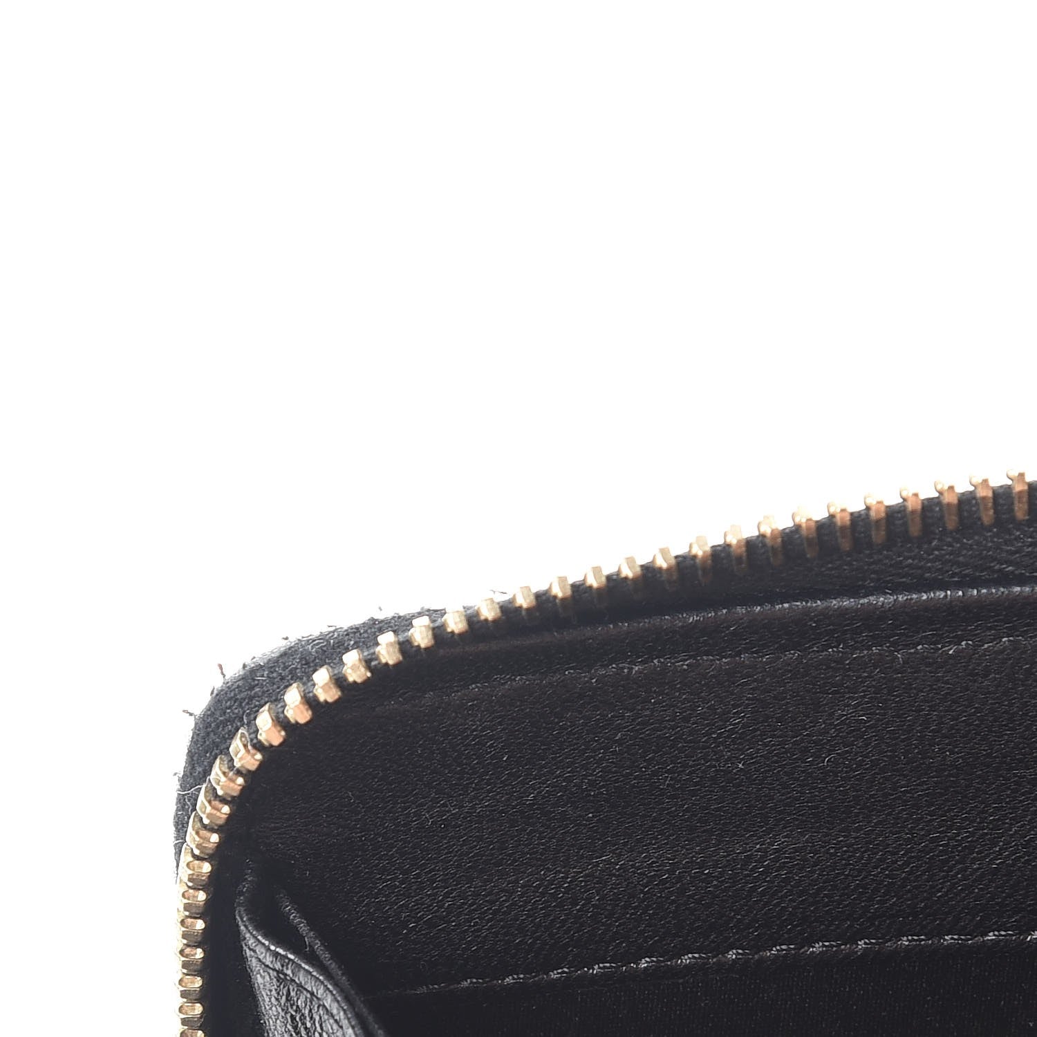 Versace Felt Barocco Print Zip Around Wallet Black Gold 8 of 11