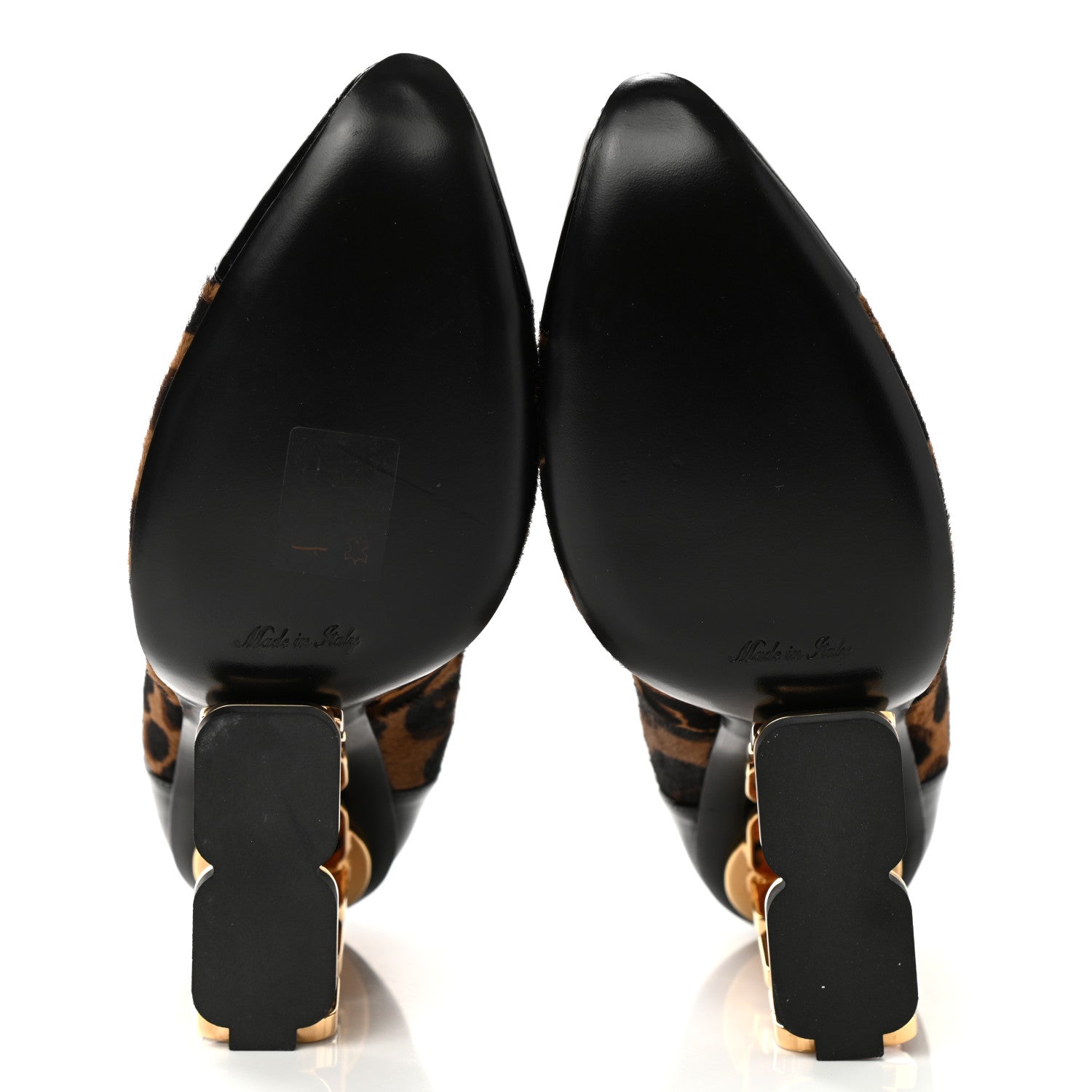 Louis Vuitton Calfskin Patent Pony Hair Pumps 40 Leopard 5 of 9