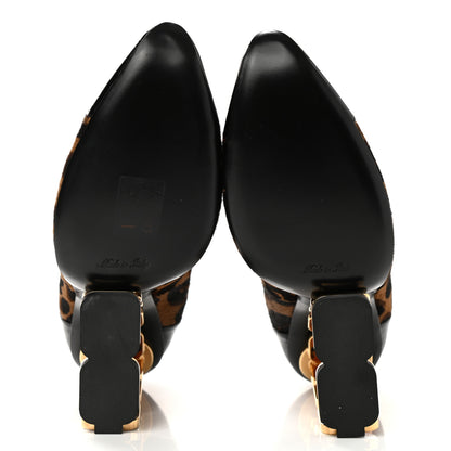 Louis Vuitton Calfskin Patent Pony Hair Pumps 40 Leopard 5 of 9