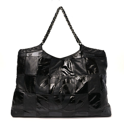 Chanel Patent Patchwork Large Brooklyn Tote Black 1 of 9