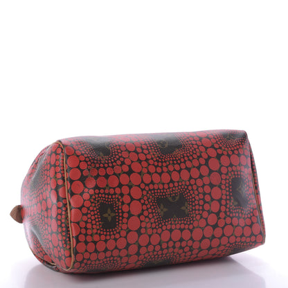 Louis Vuitton Monogram Kusama Town Speedy 30 Red 4 of 9