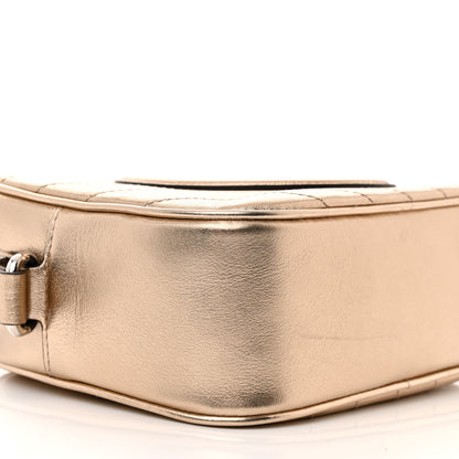 Gucci Metallic Sakai Be Green Calfskin Diagonal Stitched Small Blondie Shoulder Bag Golden Beige 9 of 10