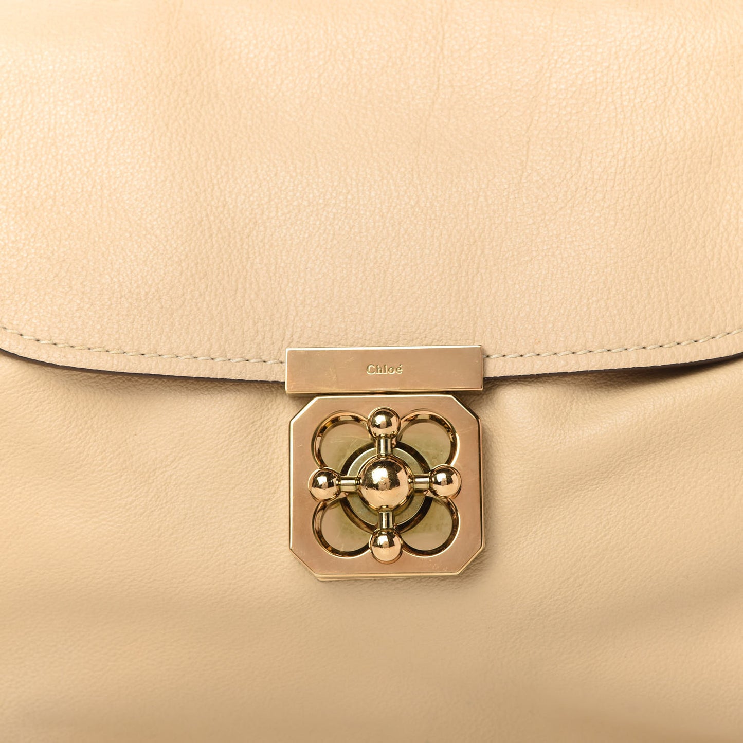 Calfskin Medium Elsie Satchel Light Tan