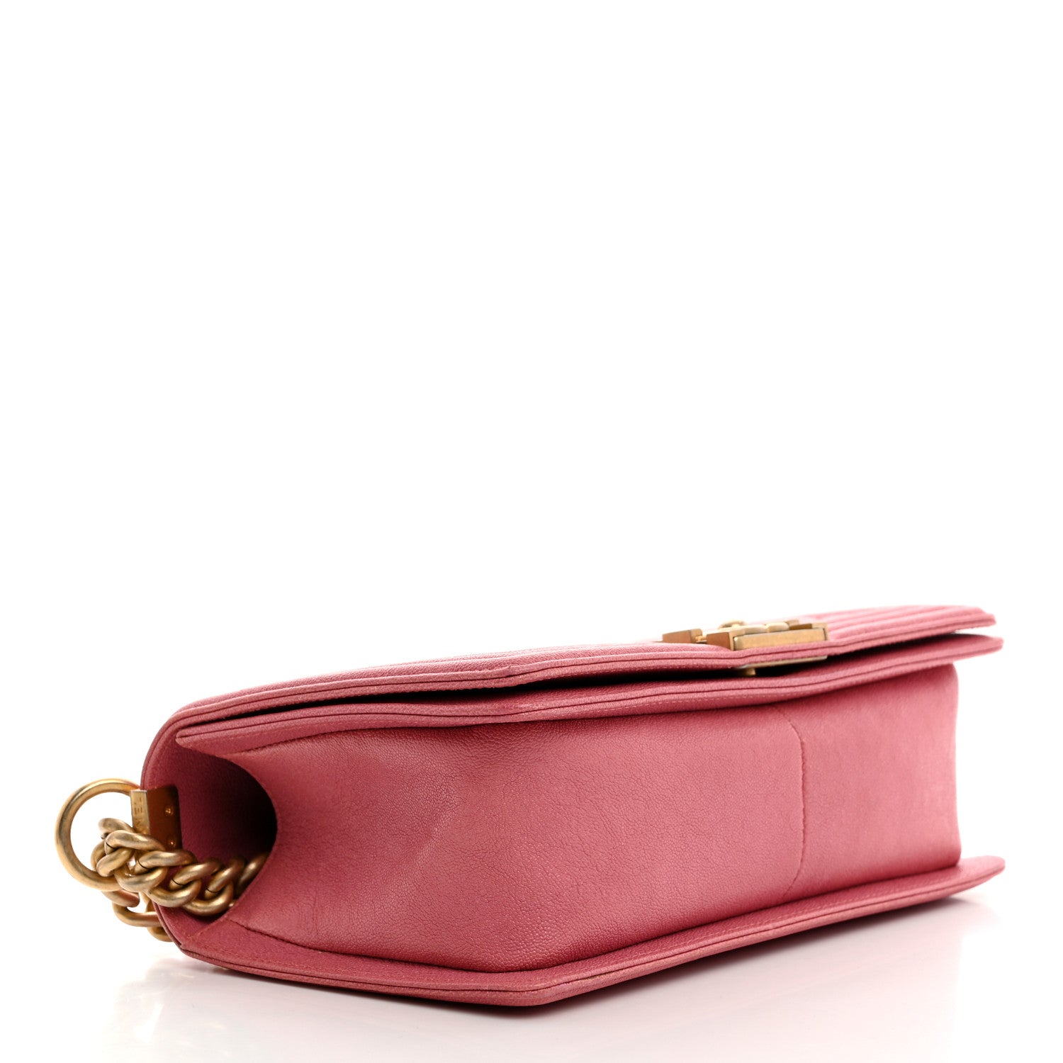 Chanel Caviar Chevron Quilted Medium Boy Flap Pink 4 of 10