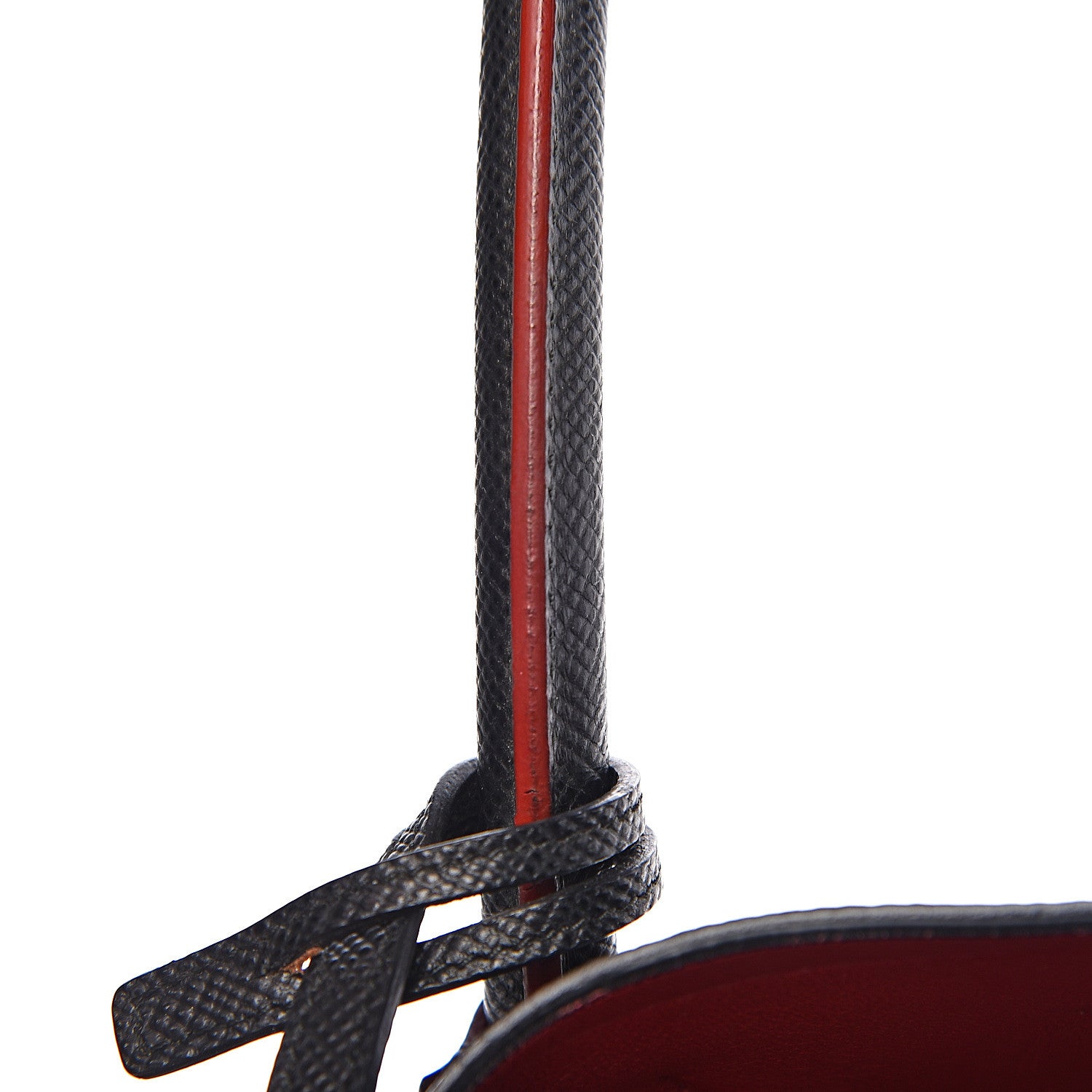 Prada Saffiano Cuir Large Double Bag Black Fuoco 10 of 19