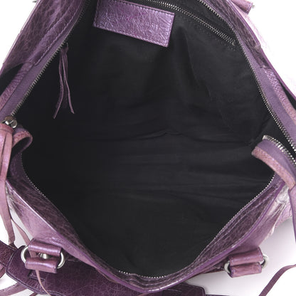 Balenciaga Agneau Classic Hardware City Metallic Purple 4 of 14