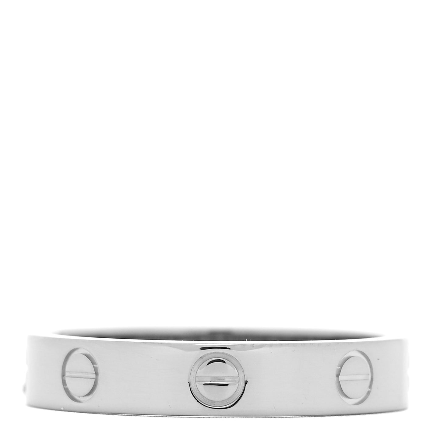 18K White Gold 3.5mm LOVE Wedding Band Ring 58 8.5