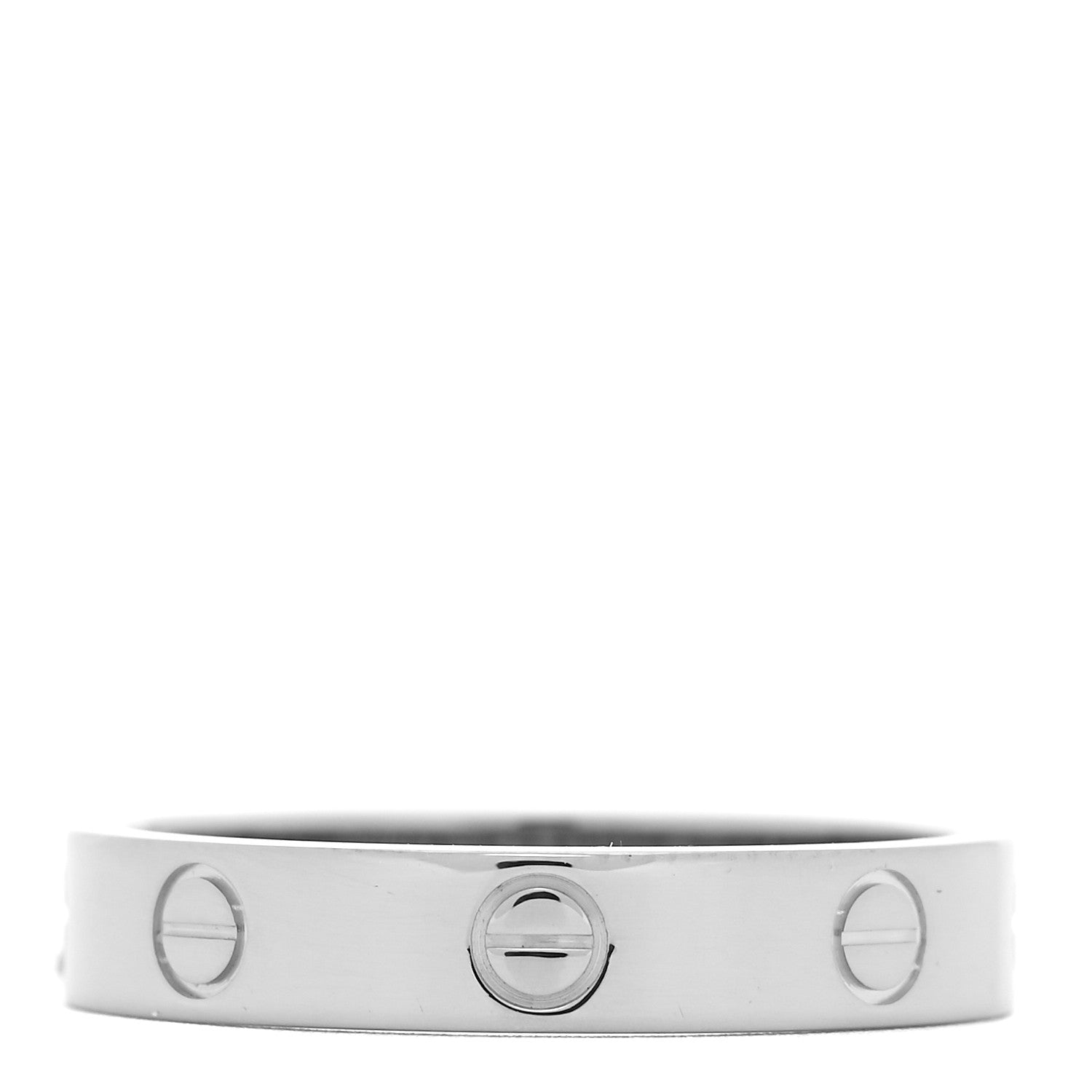 Cartier 18K White Gold 3.5mm LOVE Wedding Band Ring 58 8.5 3 of 5