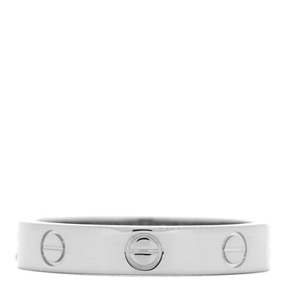 Cartier 18K White Gold 3.5mm LOVE Wedding Band Ring 58 8.5 3 of 5