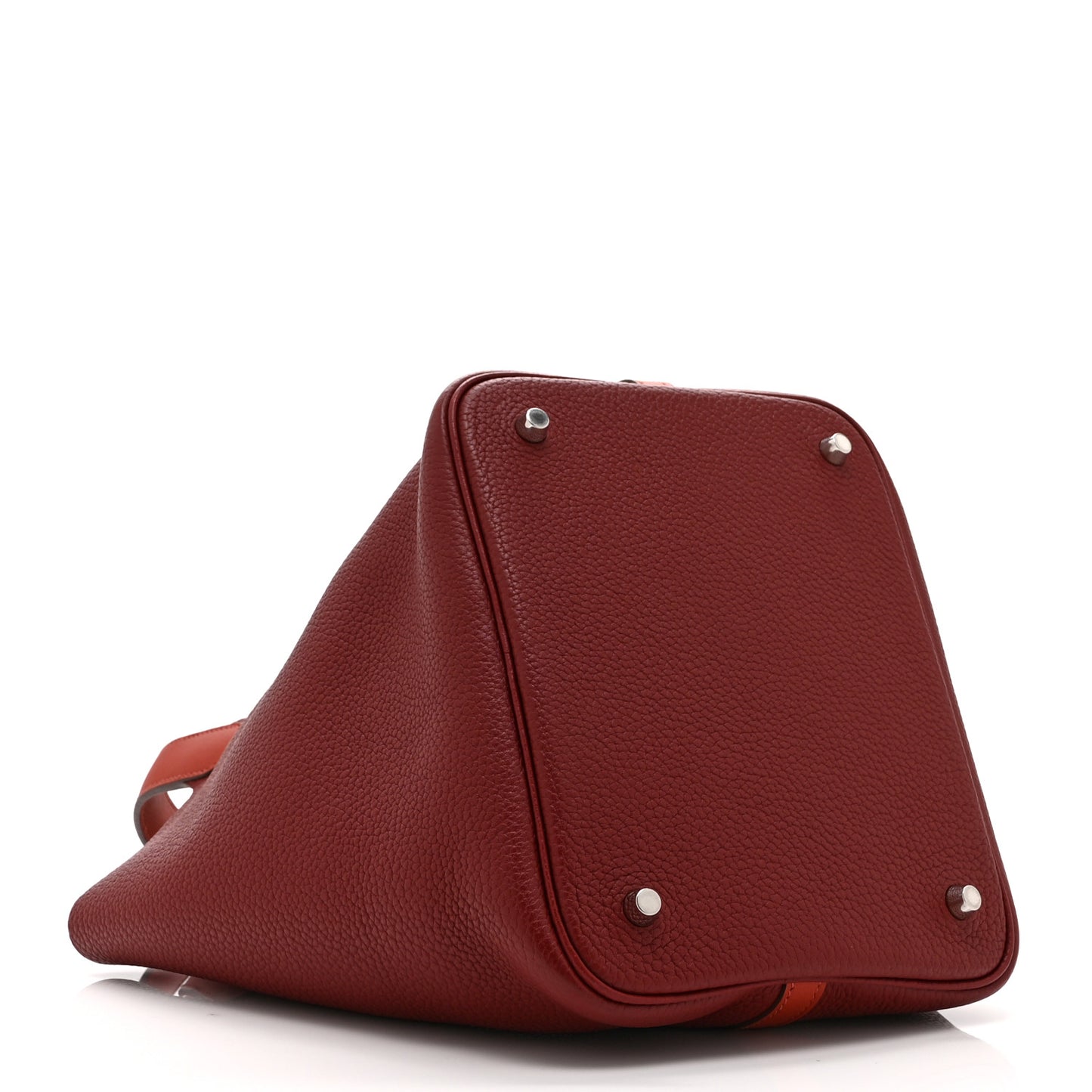 Taurillon Clemence Swift Picotin Lock 22 MM Rouge H Brique