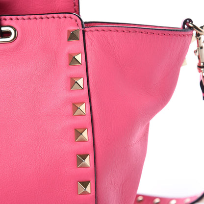Valentino Garavani Vitello Small Rockstud Tote Fuxia Fluo 13 of 14