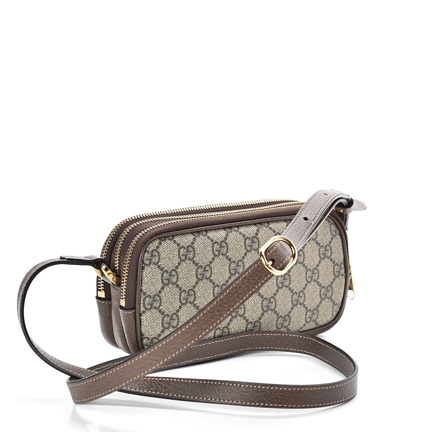 Gucci GG Supreme Monogram Web Mini Ophidia GG Bag Brown 3 of 13