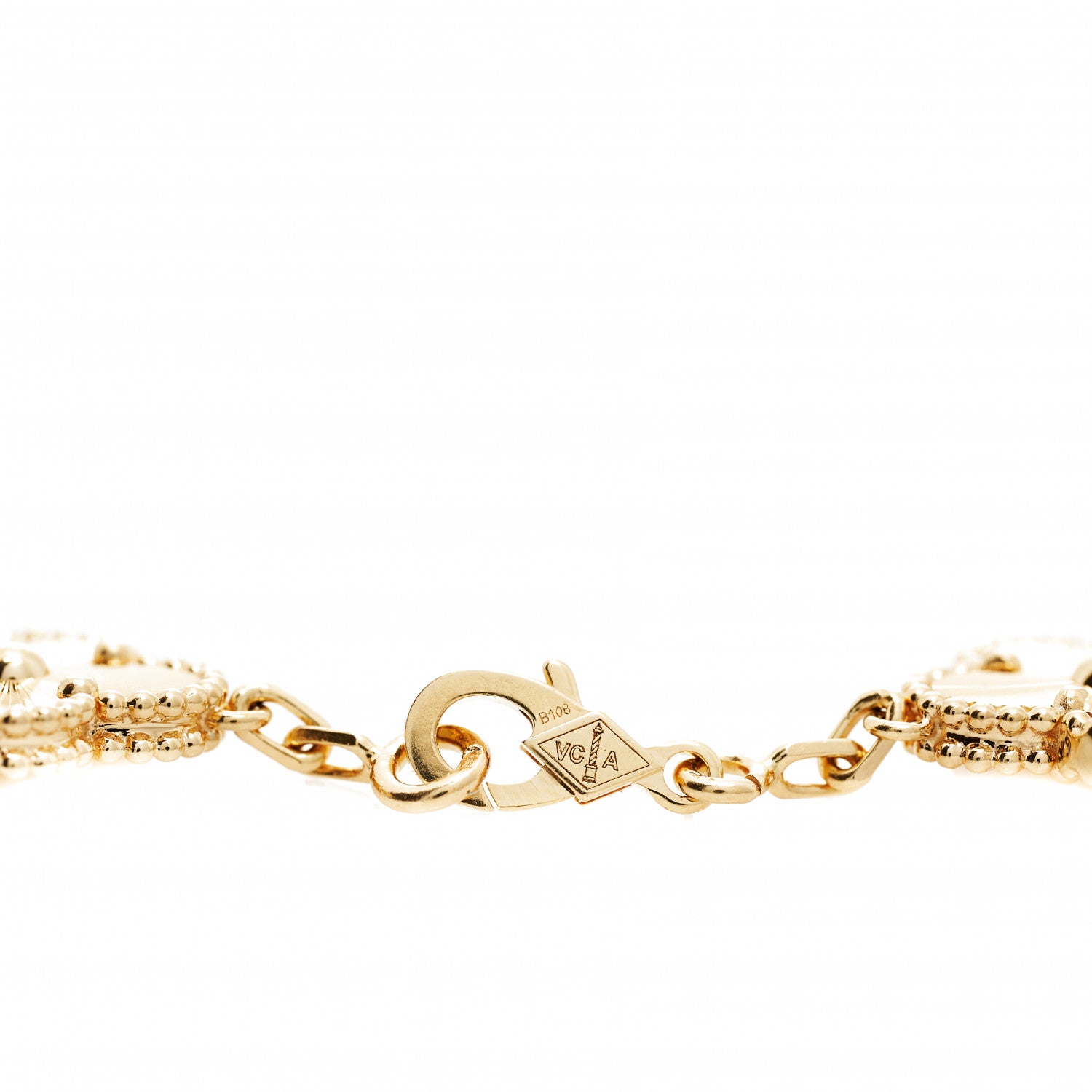 Van Cleef & Arpels 18K Yellow Gold 5 Motifs Guilloche Vintage Alhambra Bracelet 5 of 6