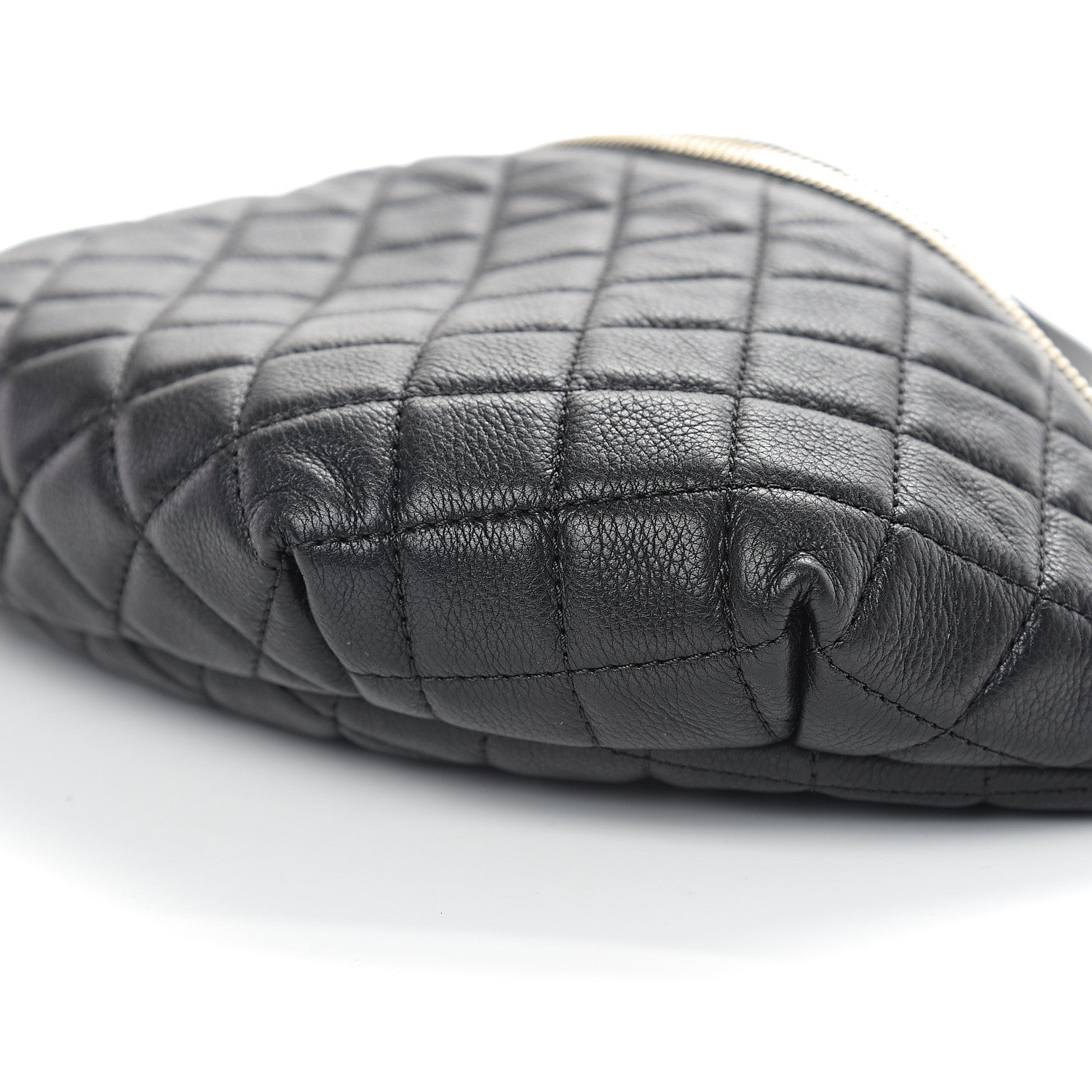 Chanel Calfskin Quilted Banane Waist Bag Fanny Pack Black 8 of 9