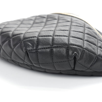 Chanel Calfskin Quilted Banane Waist Bag Fanny Pack Black 8 of 9