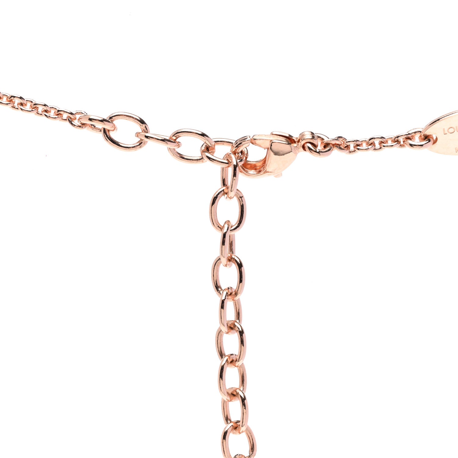 Louis Vuitton Essential V Necklace Rose Gold 6 of 6