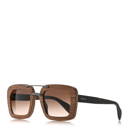 Prada Wooden Malabar Sunglasses SPR30R Canaletto Tortoise 1 of 10