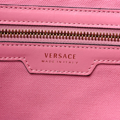 Versace Canvas Suppler Calfskin Cabas GV Signature Tote Pink 6 of 23