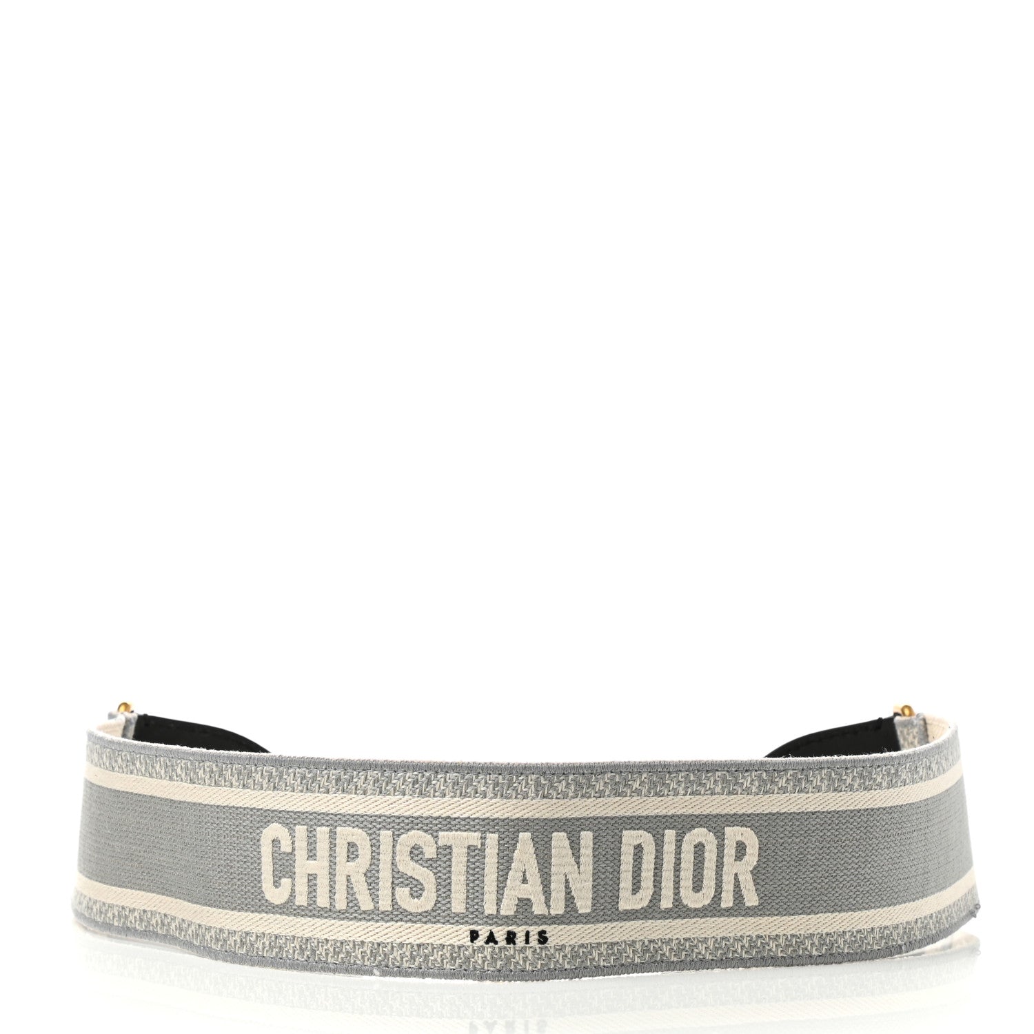 Christian Dior Canvas Embroidered Shoulder Strap Grey 3 of 7