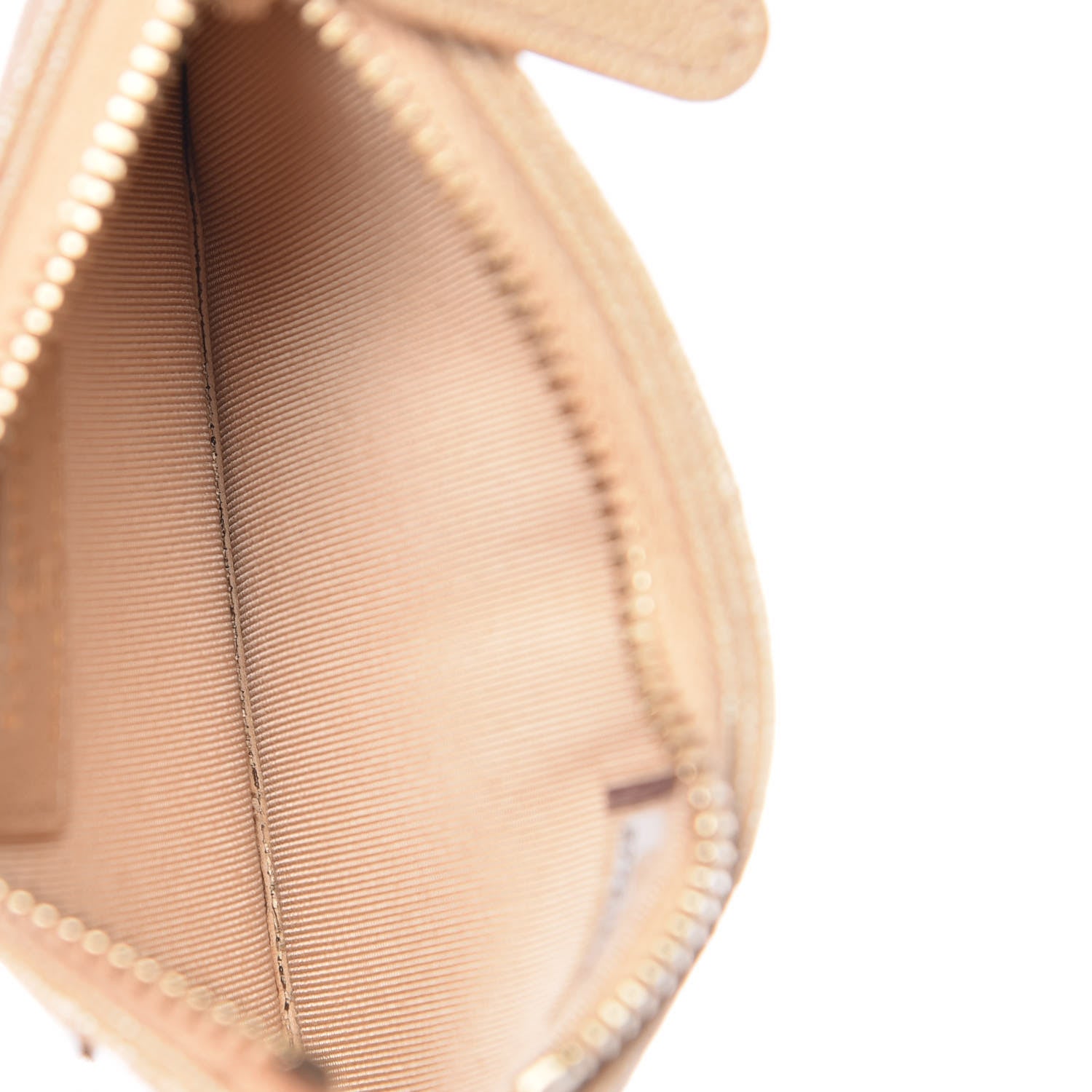 Chanel Iridescent Caviar Quilted Flap Zip Card Holder Beige 5 of 8