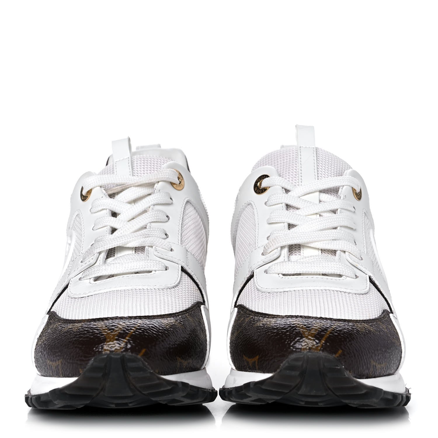 Louis Vuitton Calfskin Monogram Run Away Sneakers 38 White 2 of 11