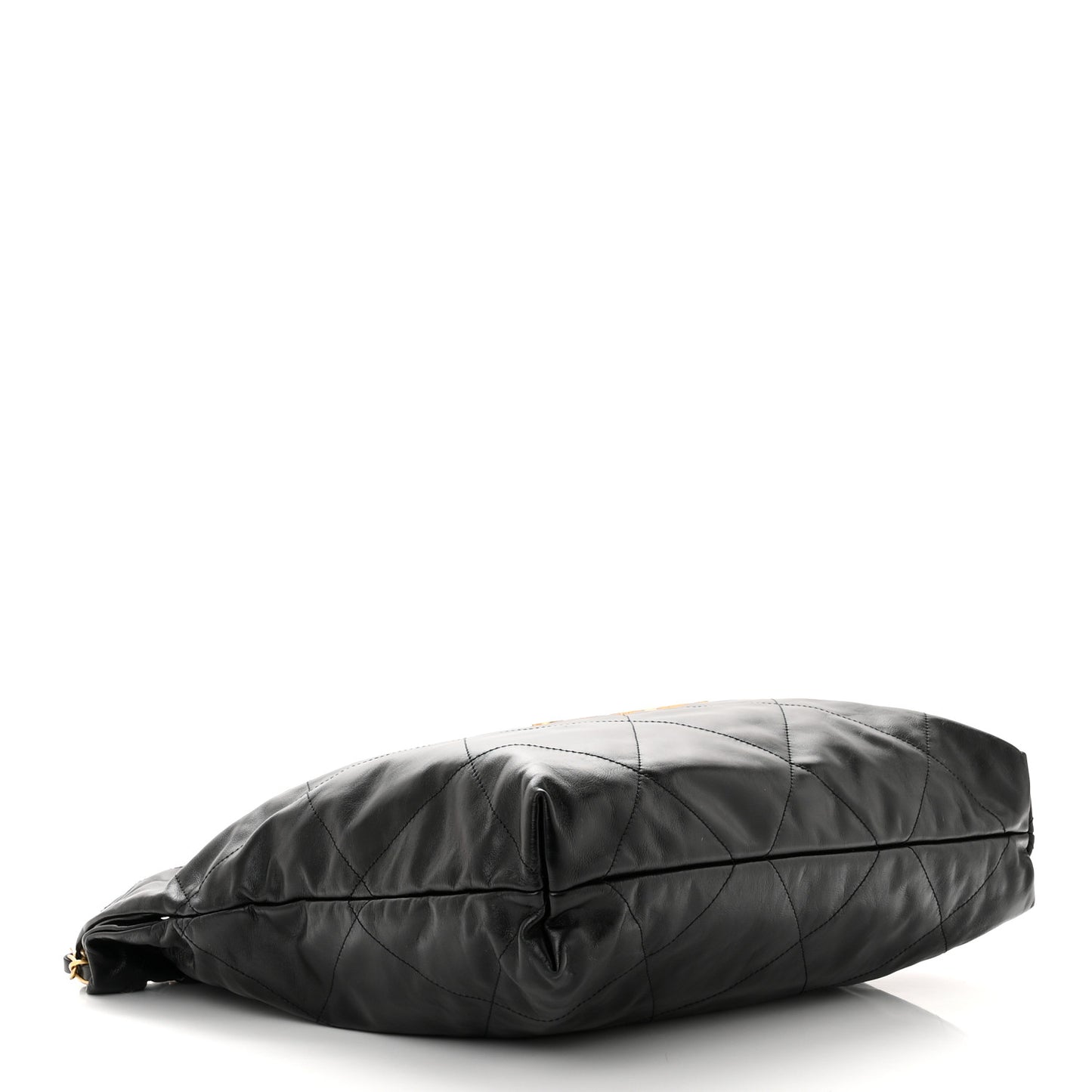 Shiny Calfskin Quilted Chanel 22 Black
