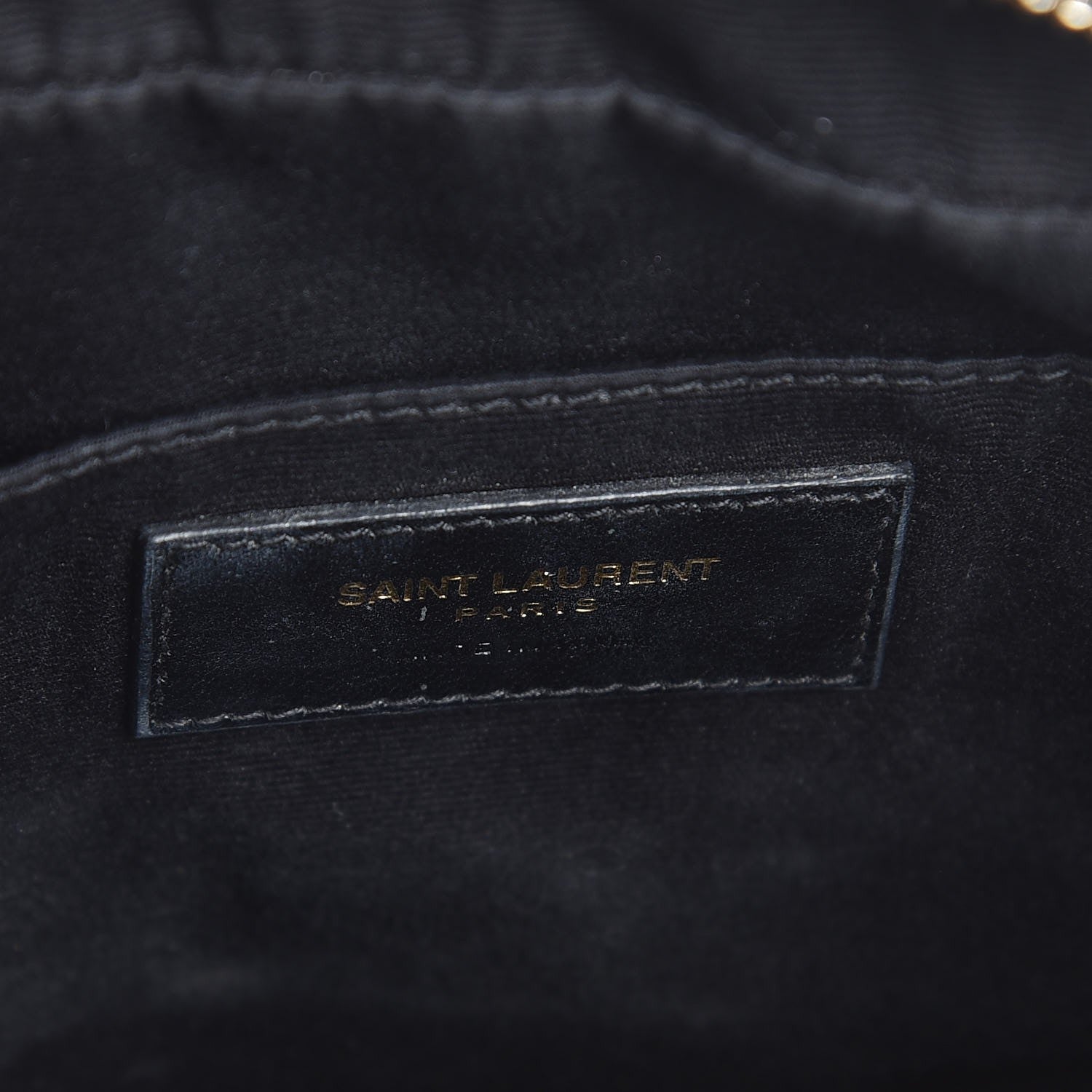 Saint Laurent Calfskin Matelasse Monogram Lou Camera Bag Black 6 of 11