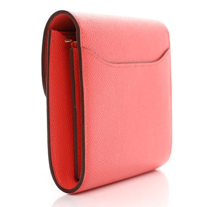 Hermes Epsom Constance Short Wallet Rose Jaipur 3 of 8