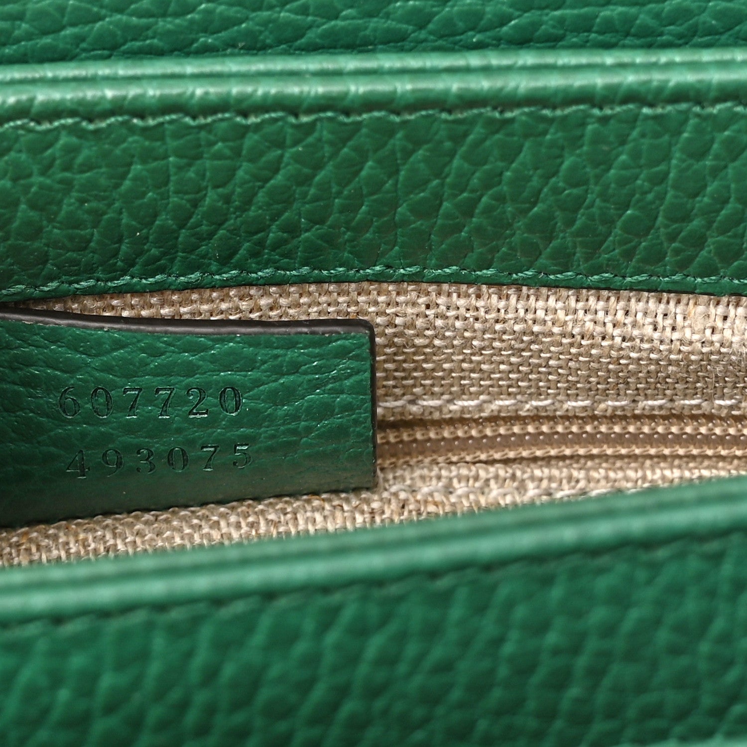 Gucci Dollar Calfskin Interlocking G Crossbody Bag Emerald 7 of 10