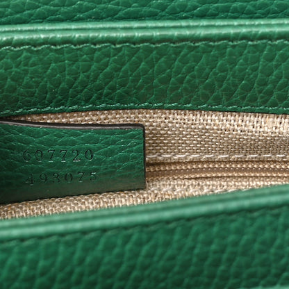 Gucci Dollar Calfskin Interlocking G Crossbody Bag Emerald 7 of 10