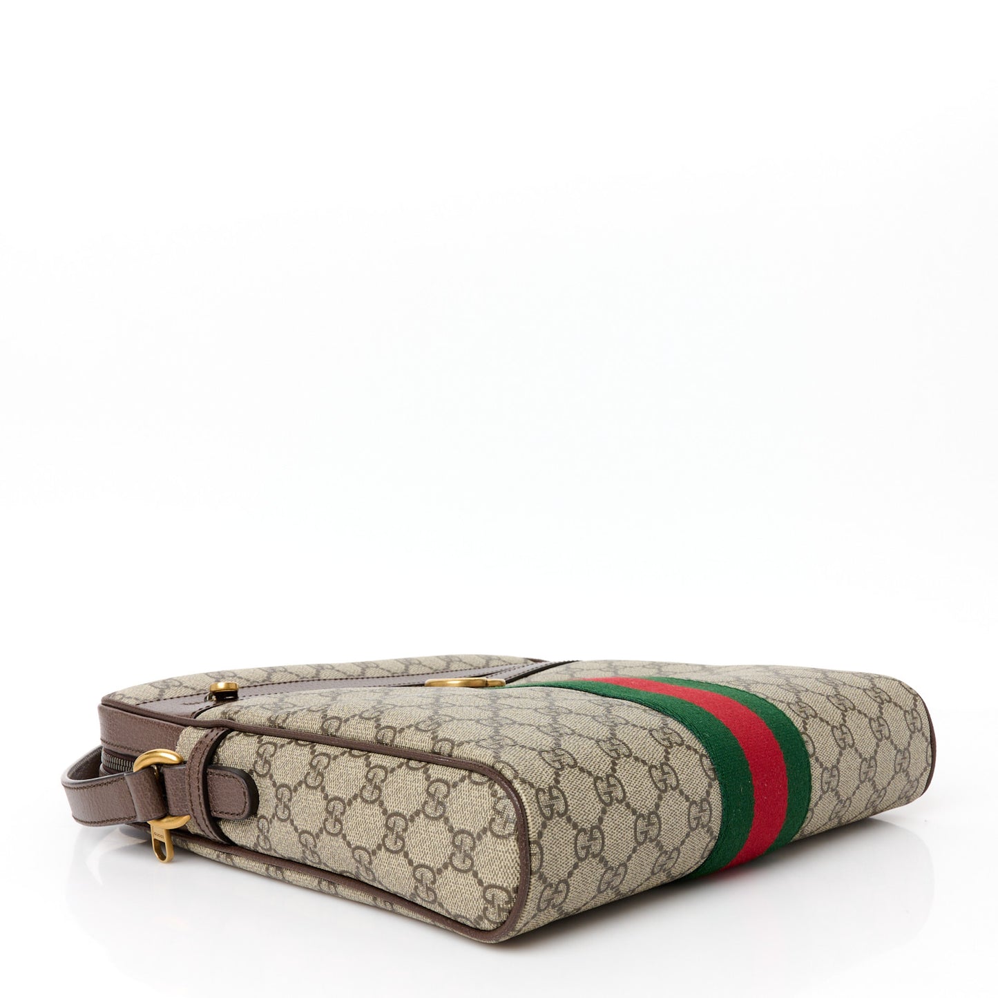 GG Supreme Monogram Web Ophidia Messenger Bag Brown