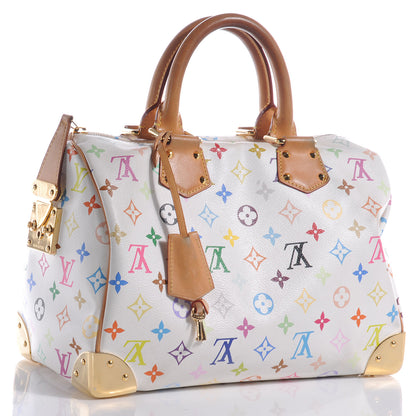 Louis Vuitton Monogram Multicolor Speedy 30 White 3 of 9
