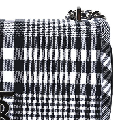 Burberry Nylon Check Small Lola Bag Black White 8 of 12