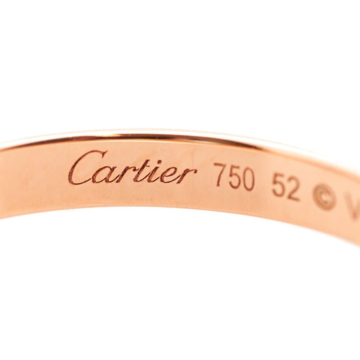 18K Pink Gold Diamond 2.3mm D'Amour Wedding Band Ring 52 6