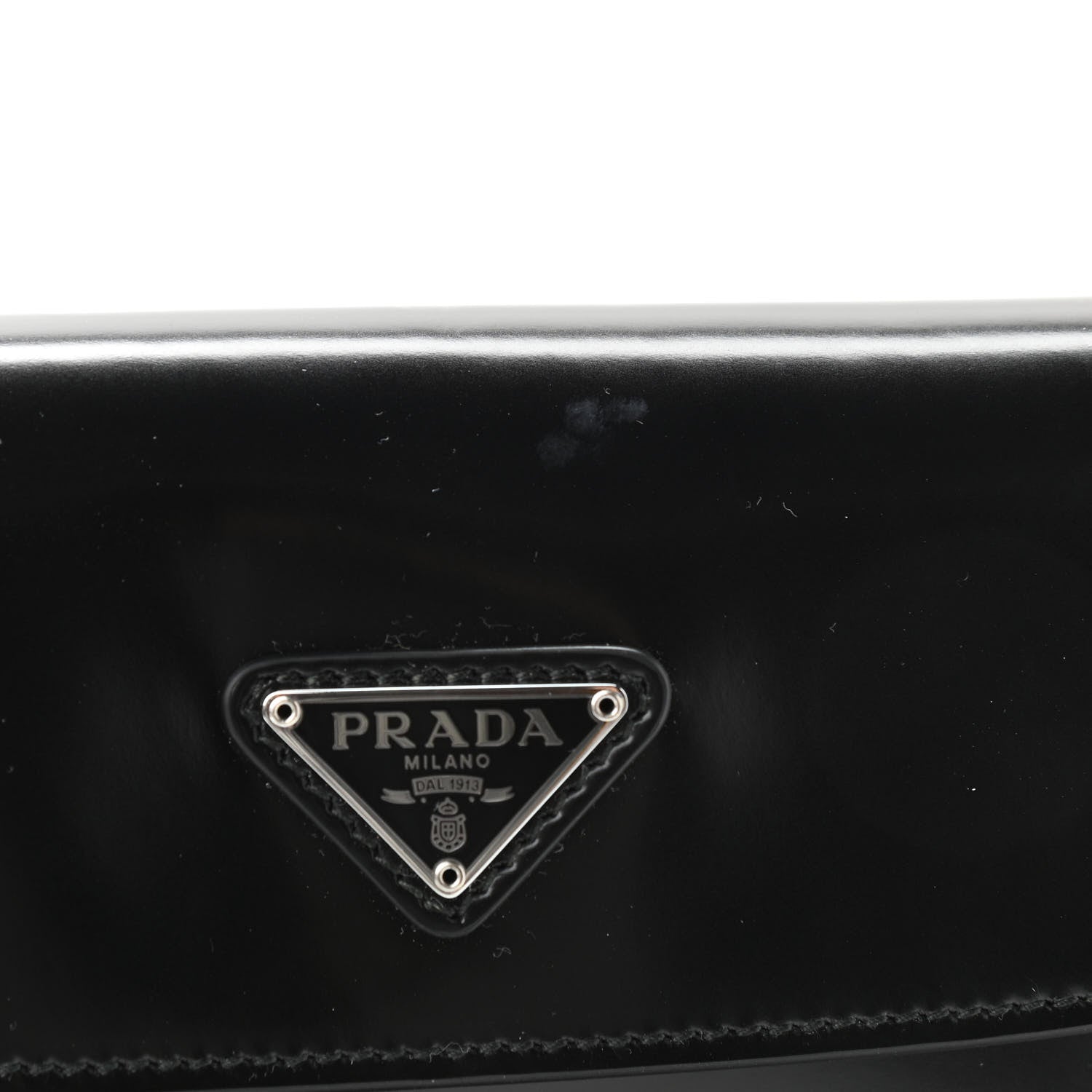 Prada Spazzolato Cleo Flap Shoulder Bag Black 11 of 12