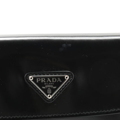 Prada Spazzolato Cleo Flap Shoulder Bag Black 11 of 12