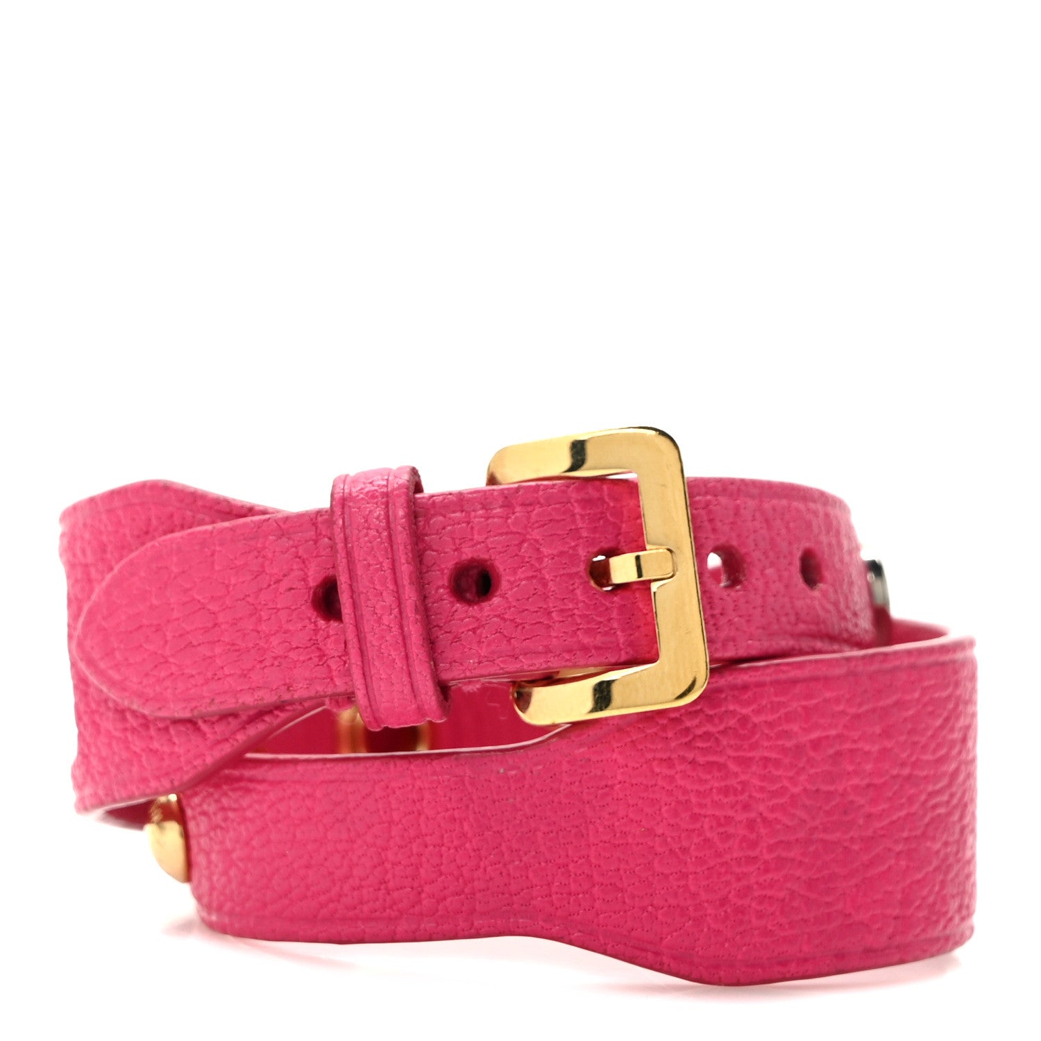 Louis Vuitton Goatskin Spike It Wrap Bracelet 17 Rose Indien 1 of 5