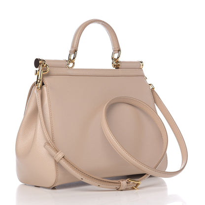 Dolce & Gabbana Dauphine Calfskin Medium Miss Sicily Satchel Rosa Carne 2 of 8