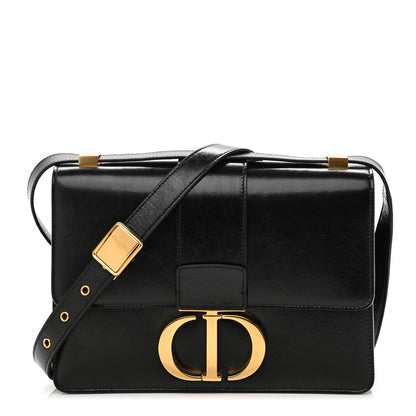 Christian Dior Crinkled Lambskin 30 Montaigne Flap Bag Black 1 of 9