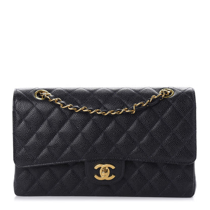Chanel Caviar Quilted Medium Double Flap Navy 1 of 12