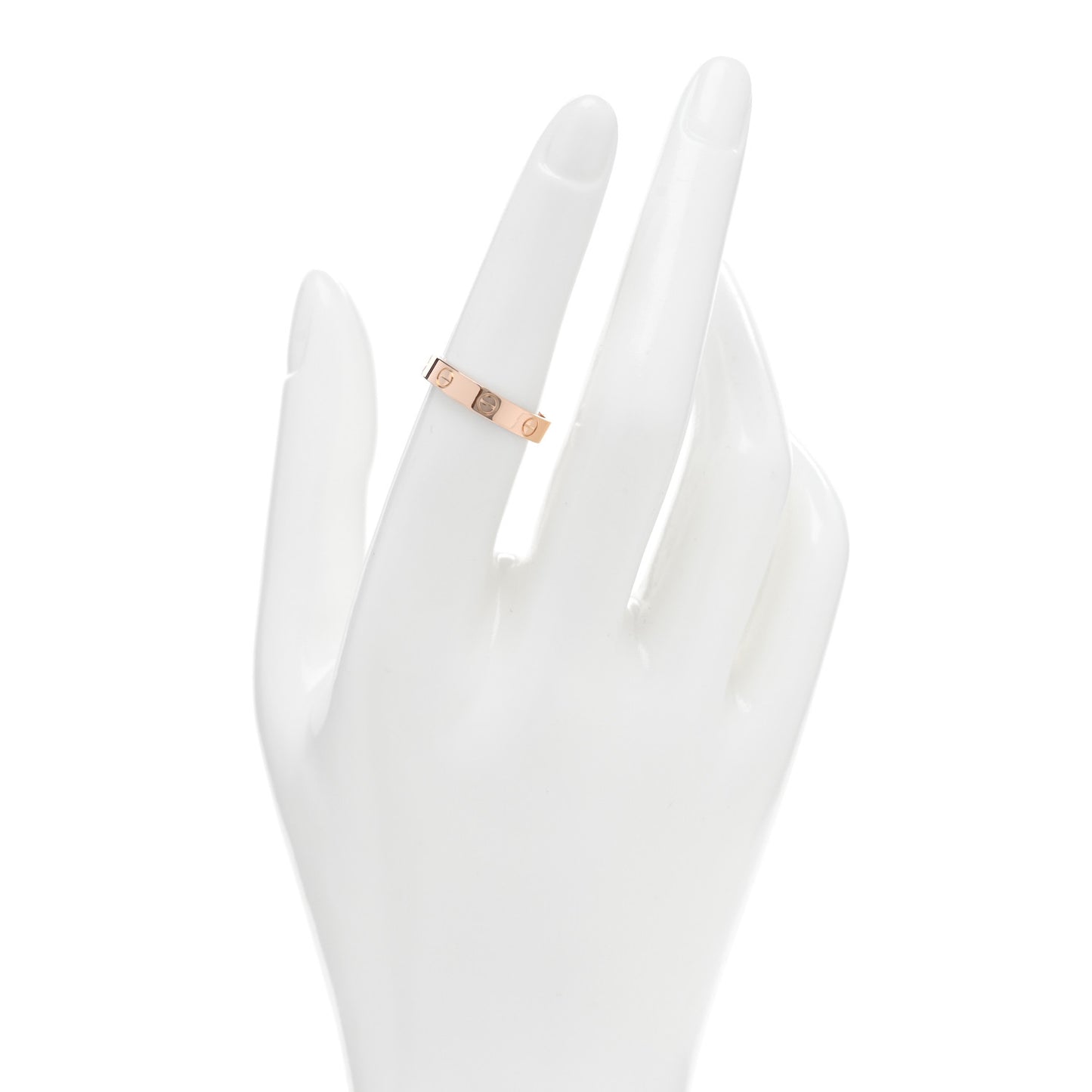 18K Pink Gold 3.5mm LOVE Wedding Band Ring 53 6.5