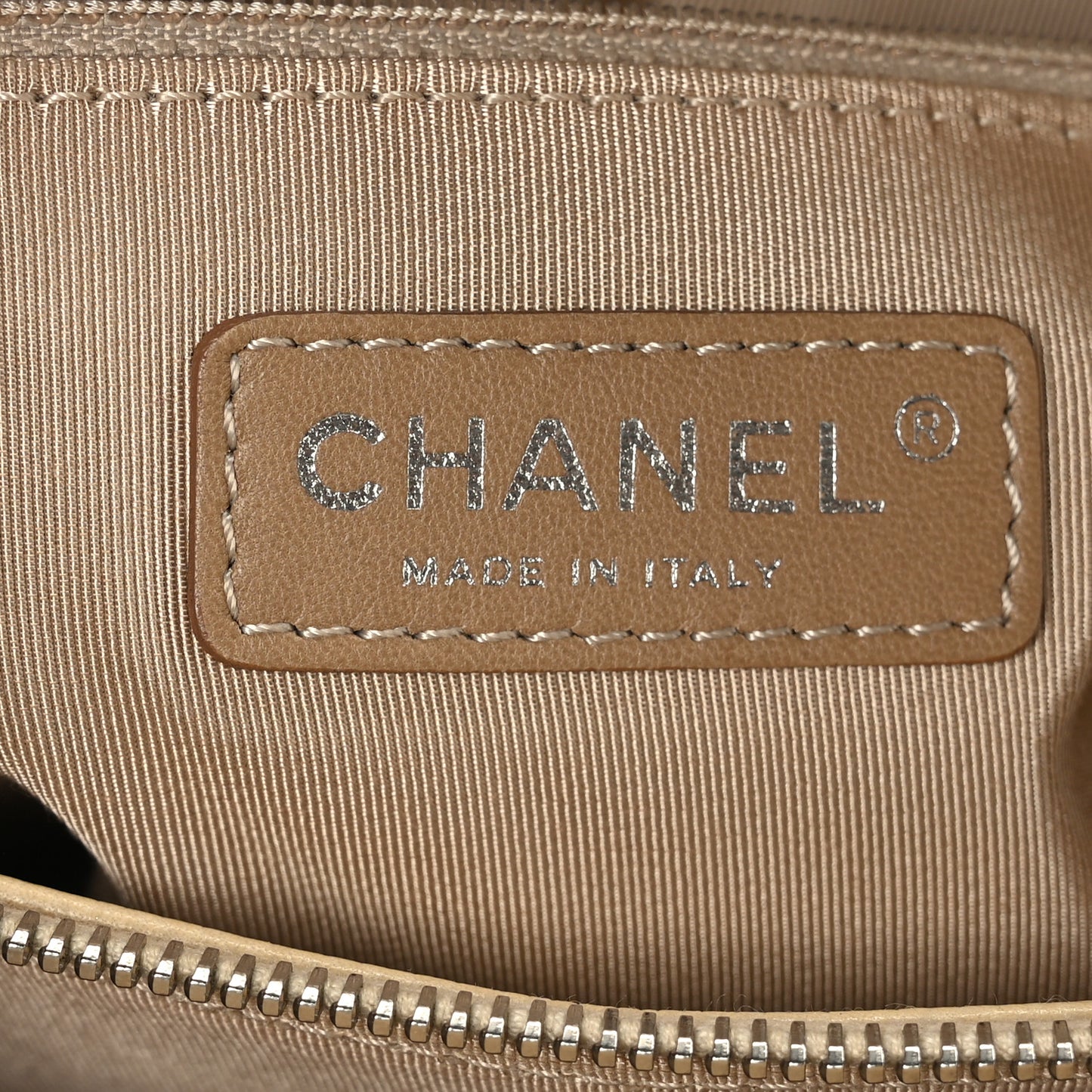 Caviar Quilted Timeless CC Shopping Tote Beige