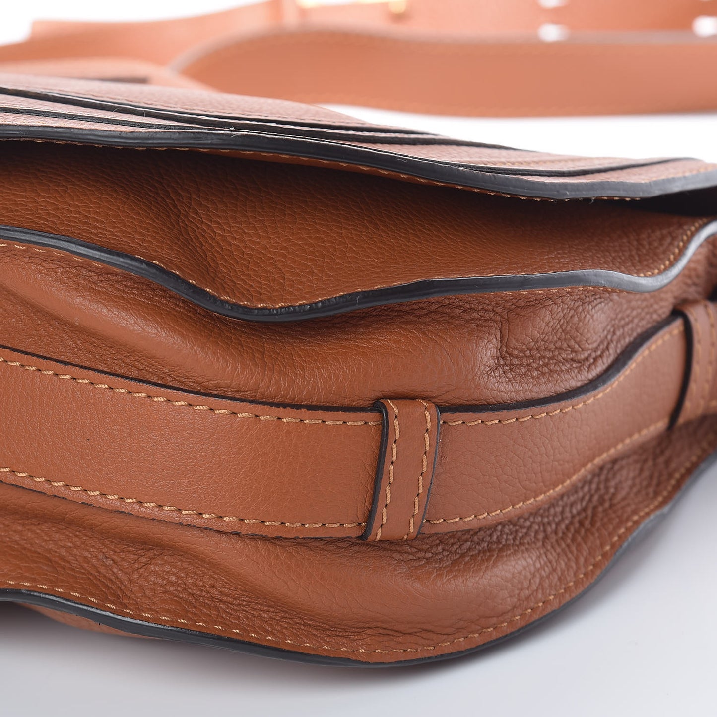 Calfskin Medium Marcie Round Crossbody Bag Tan